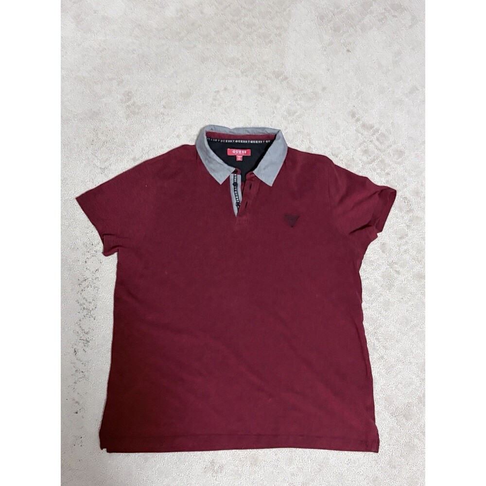 Guess Dark Red Polo Shirt